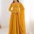 Yellow color faux georgette flared gown dupatta full stitched.
