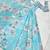 Sky blue color faux georgette flower print gown dupatta full stitched