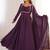 Wine color faux georgette flared gown dupatta full stitched.