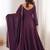 Wine color faux georgette flared gown dupatta full stitched.