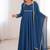 Blue color faux georgette flared gown dupatta full stitched.