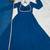 Blue color faux georgette flared gown dupatta full stitched.
