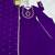Purple color roman chanderi silk beads work anarkali set full stitched