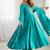 Sky blue color roman chanderi silk beads hand work anarkali set full stitched.