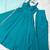Rama color roman silk chanderi solid -mirror lace work anarkali set full stitched.