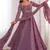 Mouvpink color faux georgette flared gown dupatta full stitched.