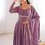 Mouvpink color faux georgette flared gown dupatta full stitched.
