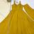 Yellow color roman silk chanderi solid -mirror lace work anarkali set full stitched.