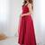 Maroon color roman silk chanderi solid -mirror lace work anarkali set full stitched.