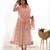 Light pink color flower printed orgenza silk anarkali set full stitched.