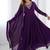 Purple color faux georgette beads & zari embroiderred work anarkali set full stitched.