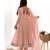 Light pink color flower printed orgenza silk anarkali set full stitched.