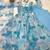 Sky blue color marble printed orgenza silk anarkali set full stitched.