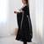 Black color faux georgette beads & zari embroiderred work anarkali set full stitched.