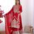 Red color vichitra silk dori sequeince embroidered anarkali set full stitched.