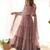 Multi pink color faux georgette printed anarkali set full stitched.