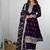 Purple color rangoli silk zari sequince embroidered work anarkali set full stitched.