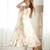 White color flower printed orgenza silk anarkali set full stitched.