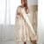 White color flower printed orgenza silk anarkali set full stitched.