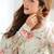 White color flower printed orgenza silk anarkali set full stitched.