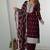 Maroon color rangoli silk thread sequince embroidered work anarkali set full stitched.
