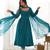 Rama green color leheriya print faux georgette anarkali set full stitched.