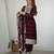 Maroon color rangoli silk thread sequince embroidered work anarkali set full stitched.