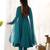 Rama green color leheriya print faux georgette anarkali set full stitched.