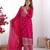 Pnk color vichitra silk zari sequence embroidered work anarkali set full stitched.