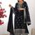 Black color vichitra silk zari sequence embroidered work anarkali set full stitched.