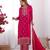Pnk color vichitra silk zari sequence embroidered work anarkali set full stitched.