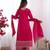 Pnk color vichitra silk zari sequence embroidered work anarkali set full stitched.