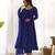 Blue color leheriya print faux georgette anarkali set full stitched.