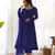 Blue color leheriya print faux georgette anarkali set full stitched.