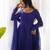 Blue color leheriya print faux georgette anarkali set full stitched.
