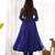 Blue color leheriya print faux georgette anarkali set full stitched.