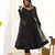 Black color leheriya print faux georgette anarkali set full stitched.