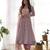 Pink color floral printed chiffon anarkali set full stitched.