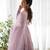 Light pink color flower printed orgenza silk anarkali set full stitched.