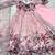 Light pink color flower printed orgenza silk anarkali set full stitched.