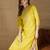 Floral embroidered cotton round neck kurta trosuer & dupatta set