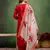 Floral embroidered cotton round neck kurta trosuer & dupatta set