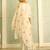 Floral embroidered chanderi silk round neck kurta trosuer & dupatta set
