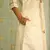 Floral embroidered chanderi silk round neck kurta trosuer & dupatta set