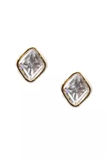 Gold Plated Moissanite Kundan Layered Pendant Necklace Set