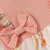 Pink floral ribbed bow fit & flare girls dress