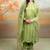 Olive green modal satin kurta set