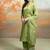 Olive green modal satin kurta set