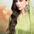 Olive green modal satin kurta set