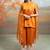 Rust orange modal satin kurta set